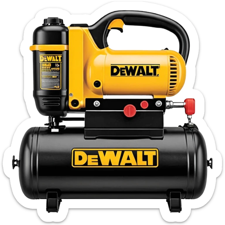 DEWALT 6 Gal. 18-Gauge Brad Nailer and Heavy-Duty Pancake Electric Air Compressor Combo Kit emoji style  sticker