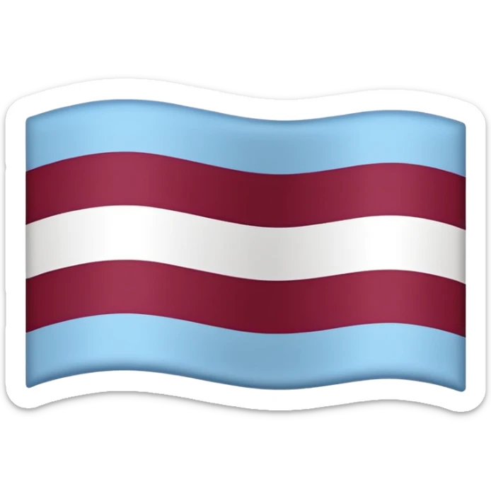 Austria flag with dark burgandy and light blue colours instead Weymouth Fc sign sticker