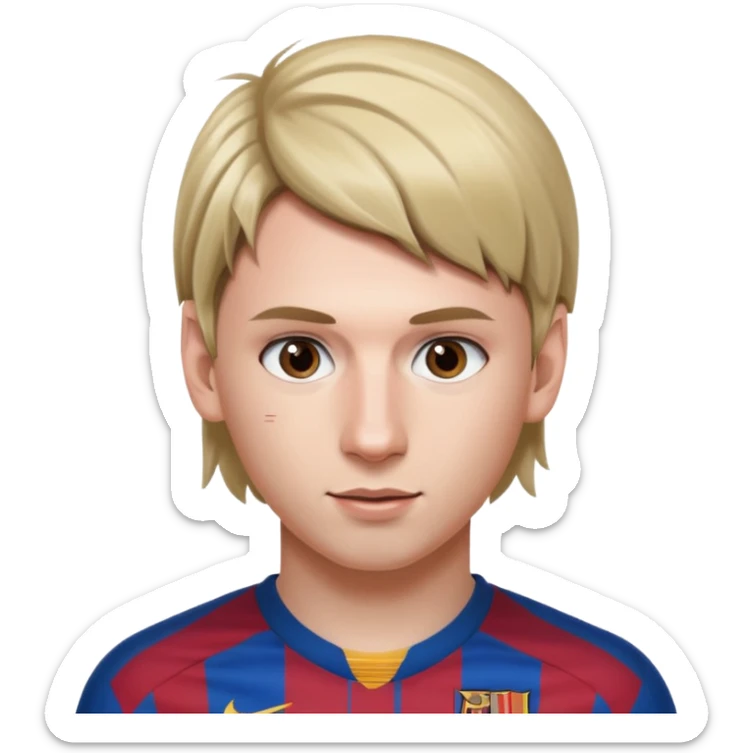 Messi on half of the face adn taylor swif ton the other really accurate like half half of the face sticker