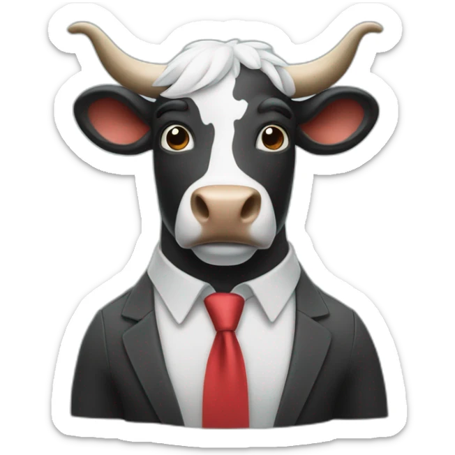 Business bull that is into digital marketing and extremely intelligent a mix between might mouse and Ferdinand the Bull sticker