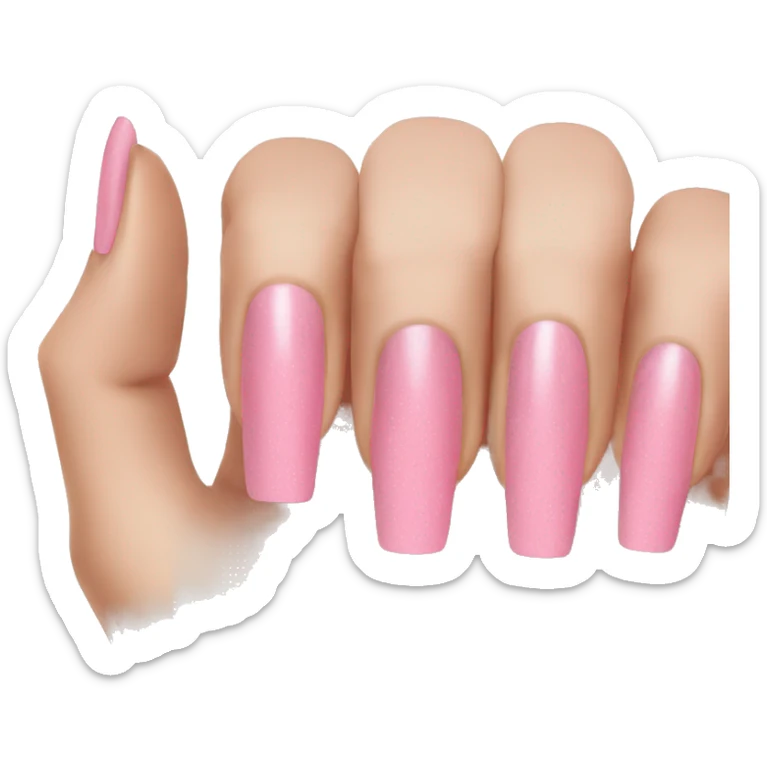 pink nails  sticker