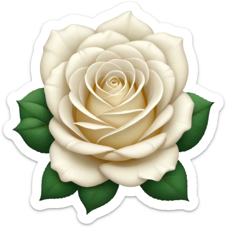 Beyaz gül sticker
