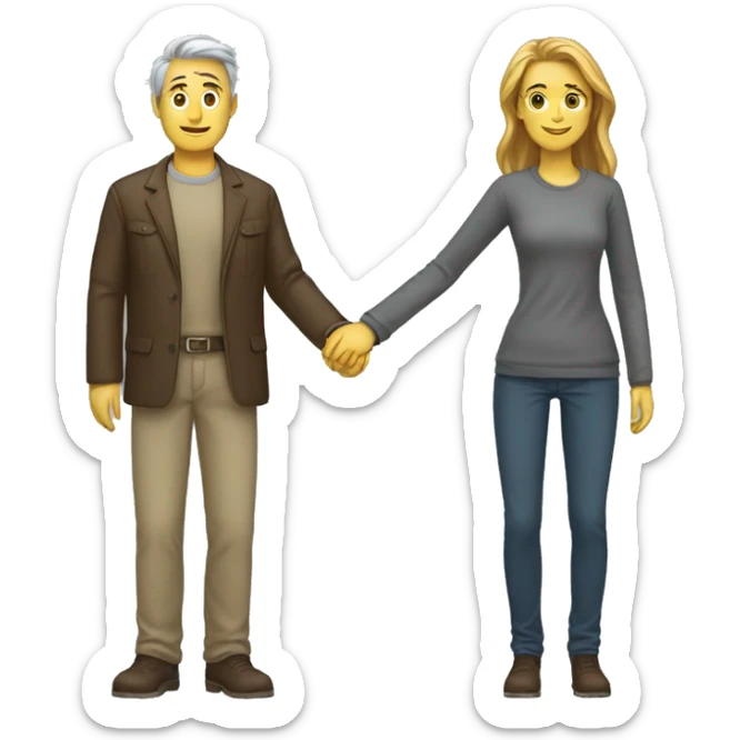 Un homme et une femme qui se serre  sticker