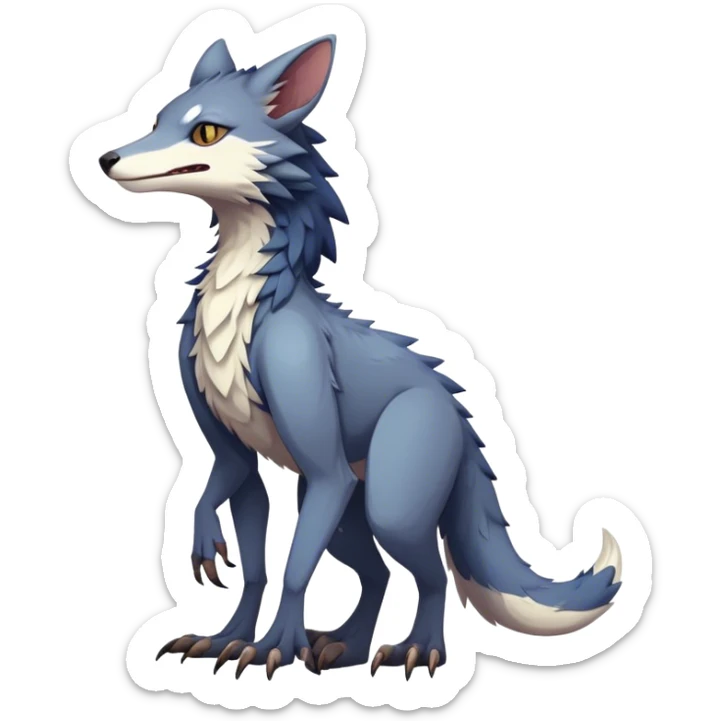 Modern Feral Cute Vernid-Sergal-Trico-species by LiLaiRa full body sticker