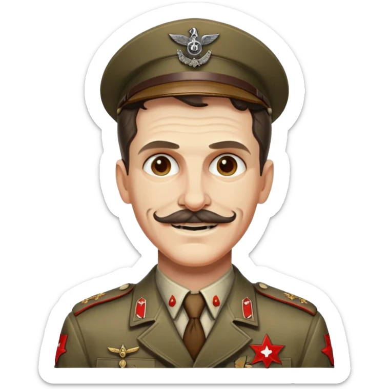 Edward Richtofen from Call of Duty Zombies with Nazi uniform and evil smile sticker