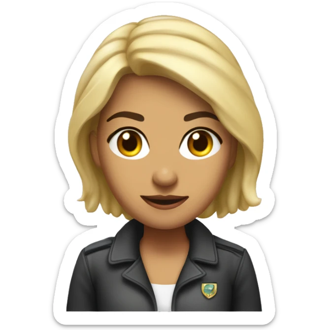 Uma agente virtual chamada Maia. Analista de cobrança. Morena, 30 anos, aparenta confiança e descontração. sticker