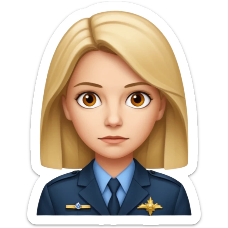 A CIA officer, looking like Carrie Mathison from the "Homeland" TV series. sticker