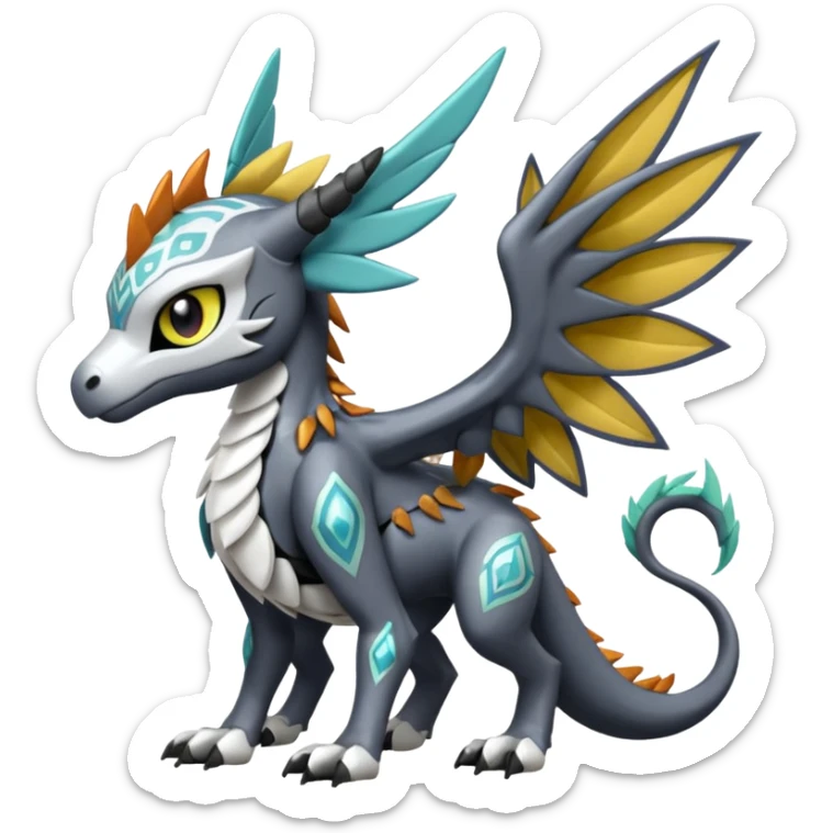 Meloetta-MLP-Wargreymon-Dutch-Angel-Dragon-Silvally-Kyurem-Trico-Pokémon-Digimon-Fakémon-fusion-hybrid-creature sticker