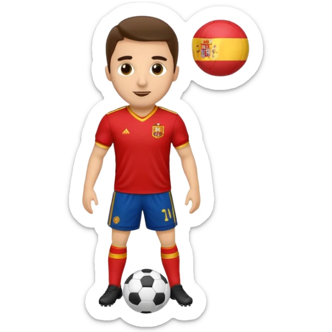 Give me a football playerGive me a Spanish football player sticker