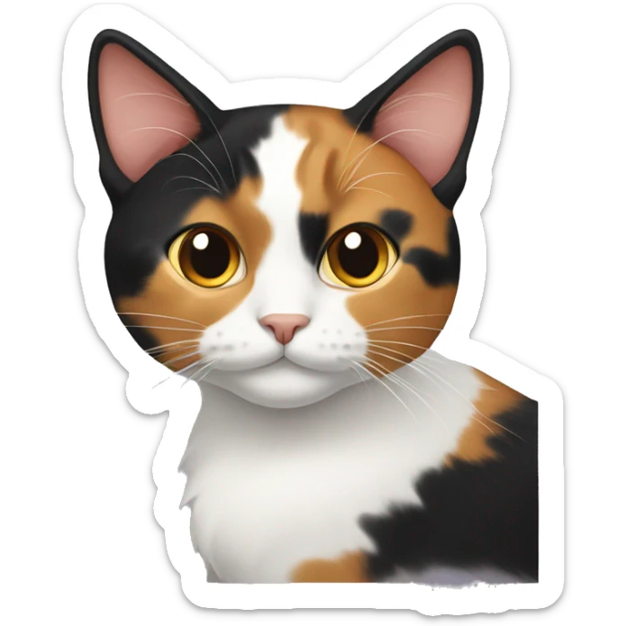 Calico cat sticker