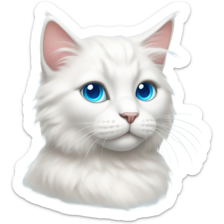 White Cat sticker