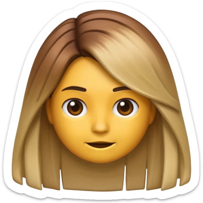 emoji de una persona que le estan haciendo mechas californianas sticker