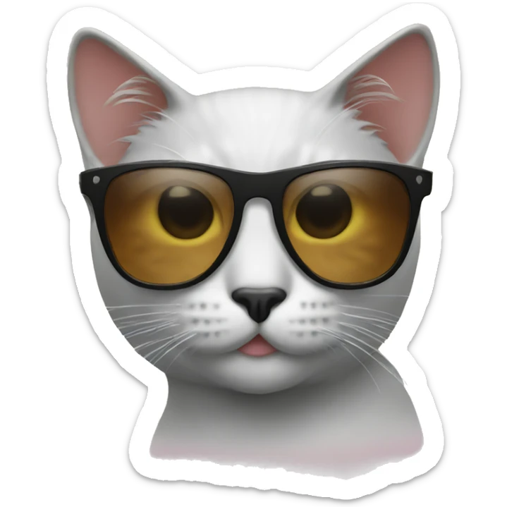 Cat with sunglasses sticker