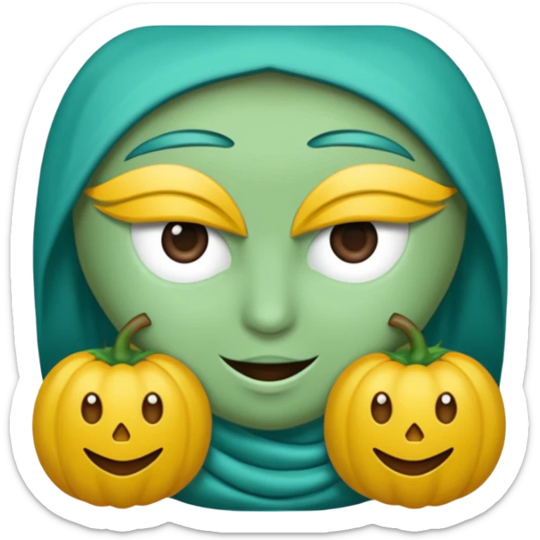 mavi yeşil ve turkuaz renk karışımlı bir turnuva kupası sticker