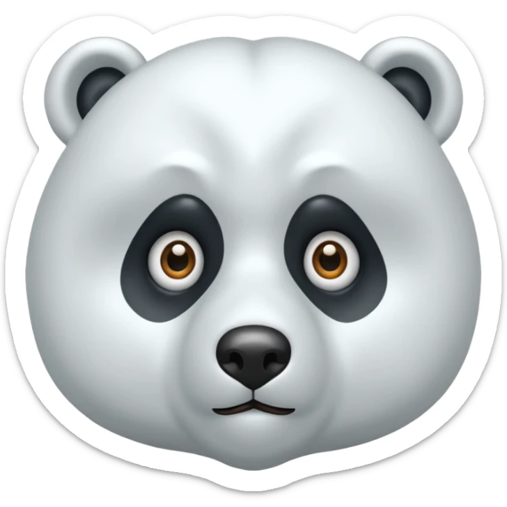 Que el oso polar este cerrando un ojo y el otro ojo abierto sin que los ojos queden manchadoa sticker