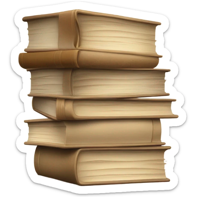 Books beige  sticker