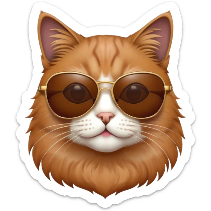 Cat with sunglasses sticker