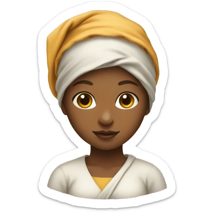 girl from the interior of the city with a cloth on her head sticker