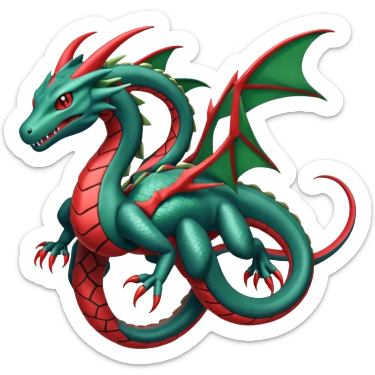 Hydra-Salamence-Rayquaza-Zygarde-Salandit-fusion (full body) sticker