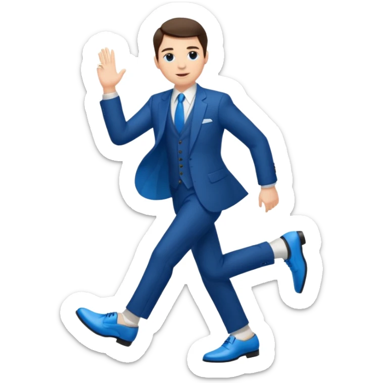 Stark with blue shoes  sticker