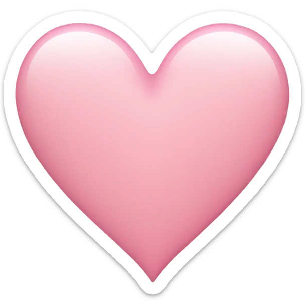 Soft pink Heart sticker