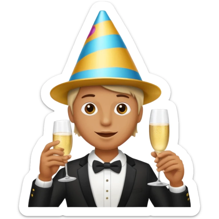 Secret security for the briefing of a two whole percent party emoji employee after the zoomerang boomer show on tv  sticker