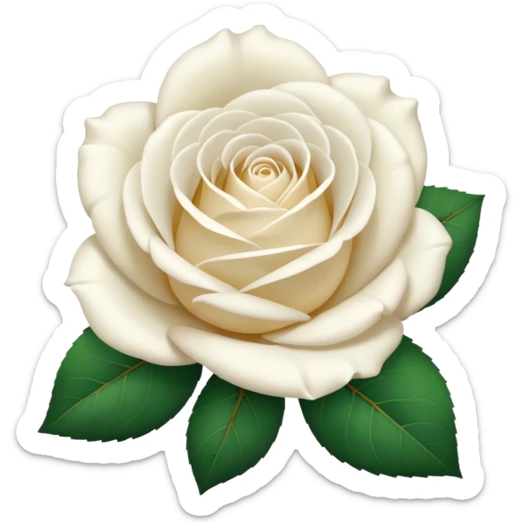 White rose emoji sticker