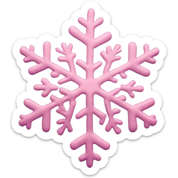 pastel pink snowflake  sticker
