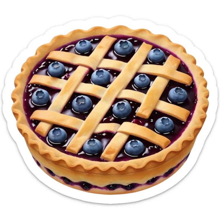 Make an emoji of a blueberry pastry (small) that's broken off a bit so you can see the blueberry jam sticker