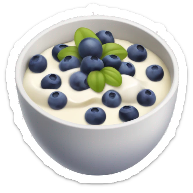 yoghurt bowl with grapes and blueberries sticker