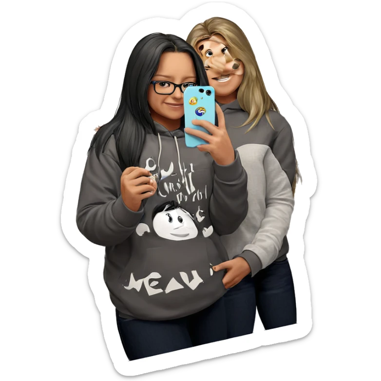 selfie in the bathroom sticker