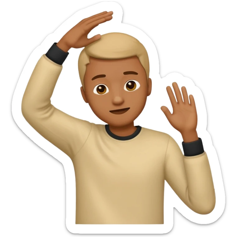 Un gars qui fait un dab. Mais avec le style des emojis apple sticker