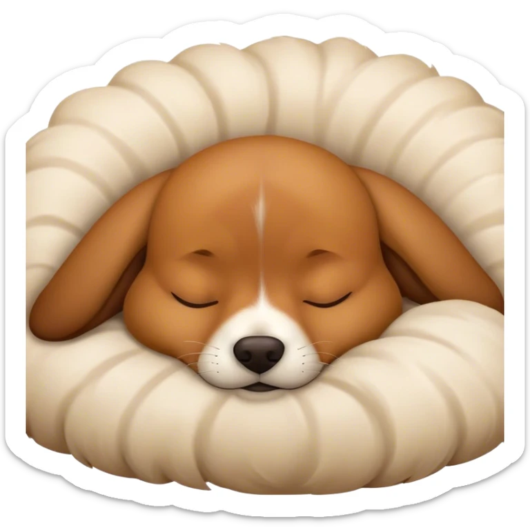 Brown dog sleeping  sticker