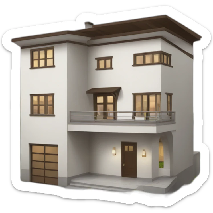 Modern house sticker