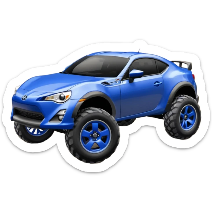 Ultramarine 2013 Off road 4wd monster truck scion fr-s silver wheels  sticker