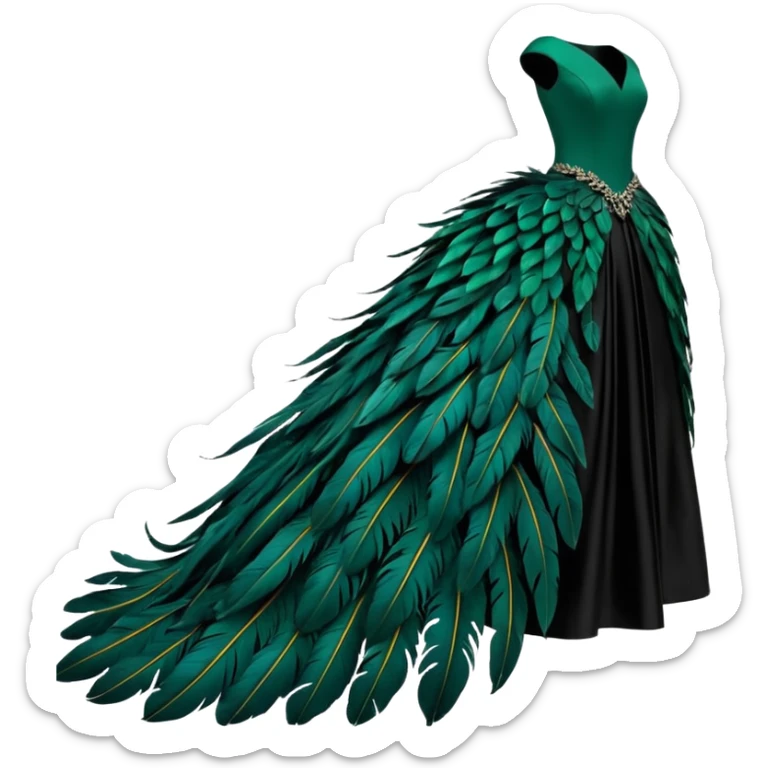 ave Cabeza y espalda: tonos verdes y azulados brillantes.

Pecho: anaranjado intenso que contrasta con el resto del cuerpo.

Alas: mezcla de verdes y negros.

Cola: larga y elegante, con dos plumas centrales que terminan en forma de “raqueta”. sticker