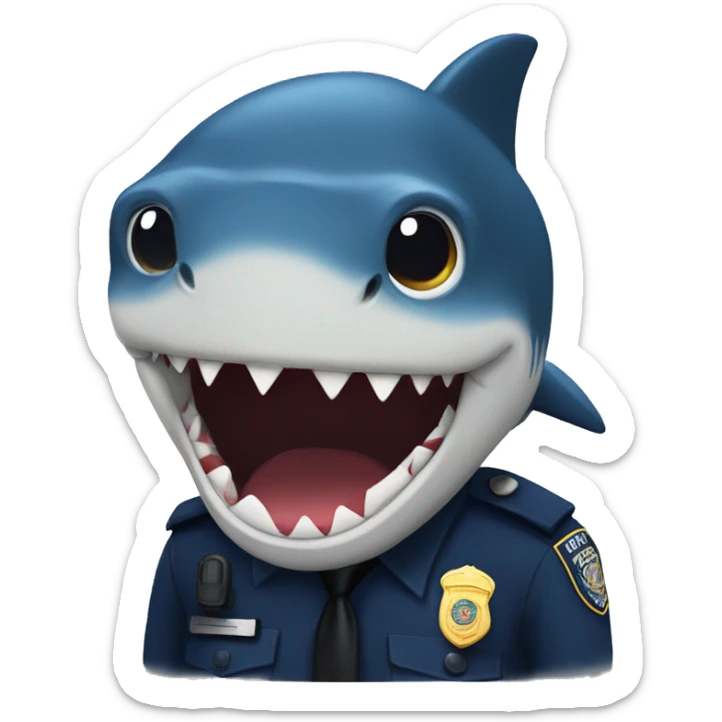 Police Shark sticker