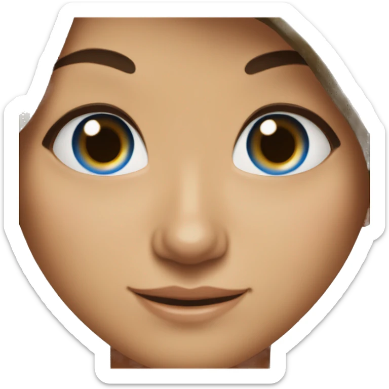 Brown hair brown eyes olive skin woman and a brown hair blue eyes white skin man sticker