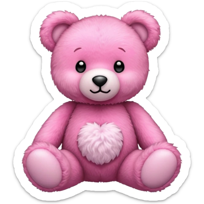 Pink teddy bear  sticker