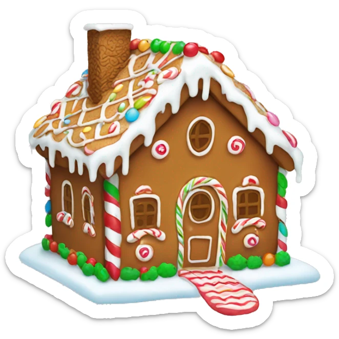 Gingerbread house sticker