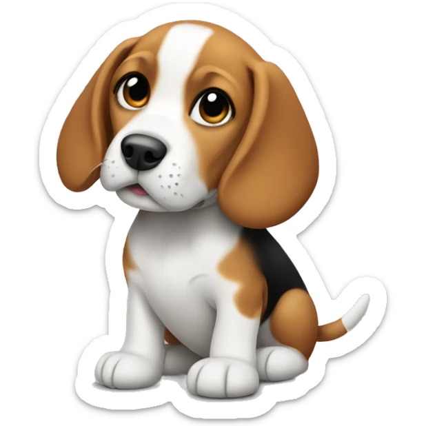 Beagle puppy sticker