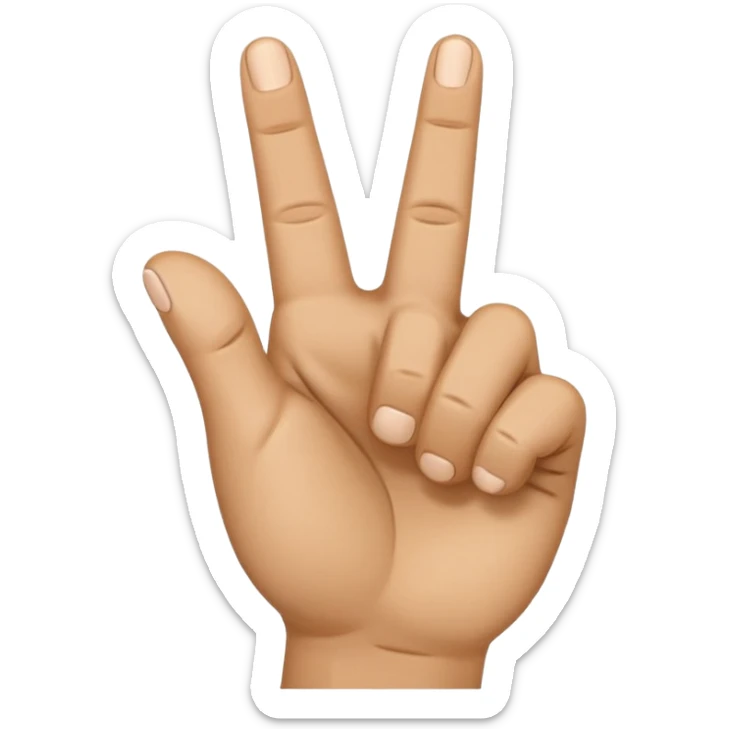 Create an emoji of a right hand. The thumb and middle finger of the right hand are pressed together, with the index finger positioned between them. The remaining fingers are curled into a fist. Add motion lines around the emoji to indicate a downward hand movement. sticker
