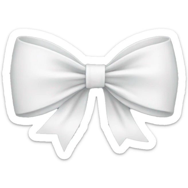 white bow sticker