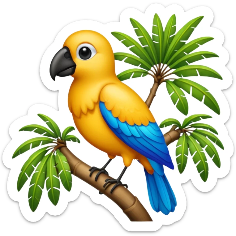 Un emoji de cigua palmera el ave de republica dominicans sticker