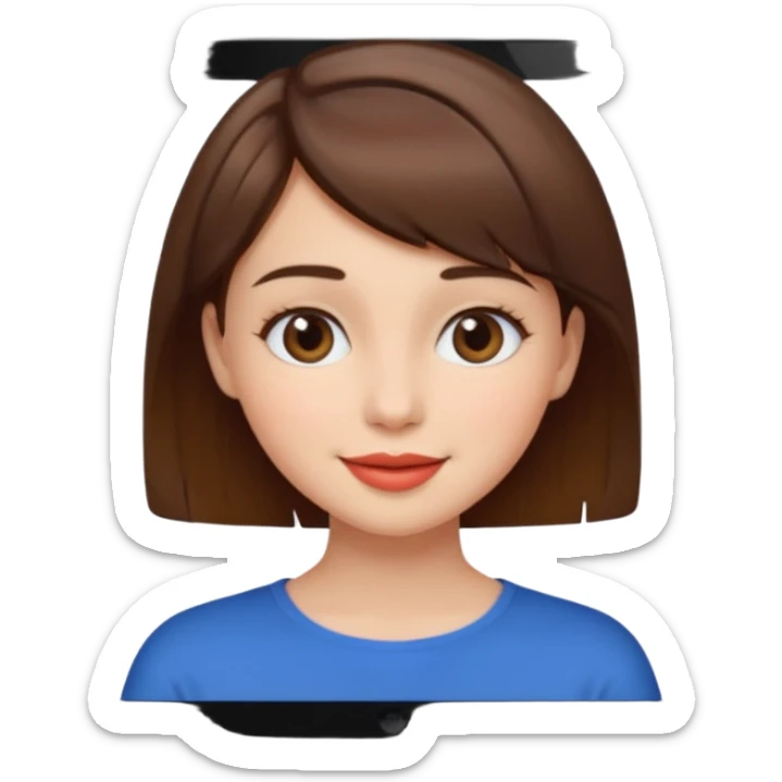 Chica güera,pelo corto,pelo castaño y dando un beso ala pantalla  sticker