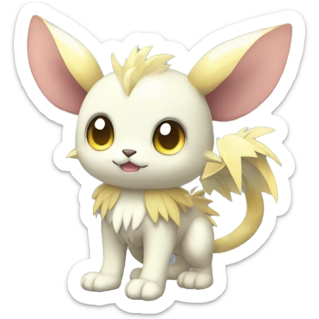 Cute cool shiny fantasy animal hybrid Fakemon full body sticker