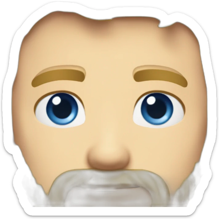 blond-guy-with-taper-fade,-messy-guy-front-and-top-of-hair-and-dark-blonde-beard-and-blue-eyes-and-big-nose sticker