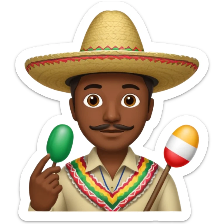Hombre mexicano con sombrero mexicano 15 de septiembre  sticker