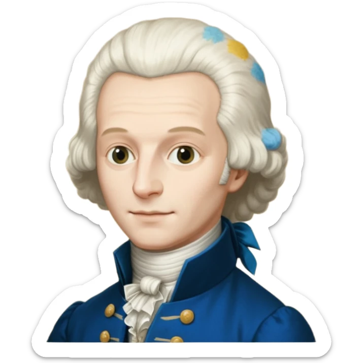 Maximilian Robespierre as depicted in the anonymous painting of the Musée Carnavalet sticker