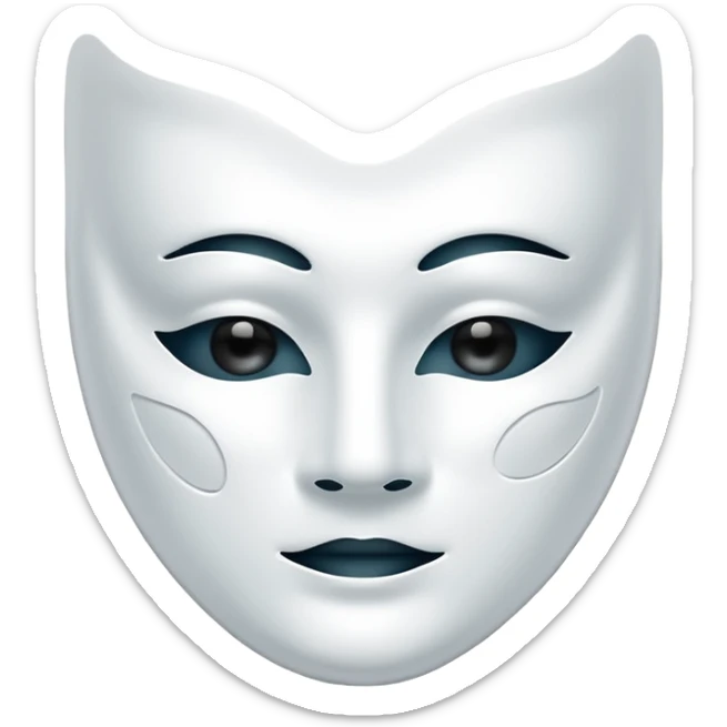 a sheet of white mask pack for face skincare beauty, except on the face, transpalent holes on eyes and mouth side sticker